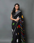 Abstract Print Mulmul Cotton Party Wear Saree - Pionex Fab