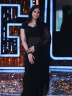Georgette Saree With Beautiful Hand Diamond Work