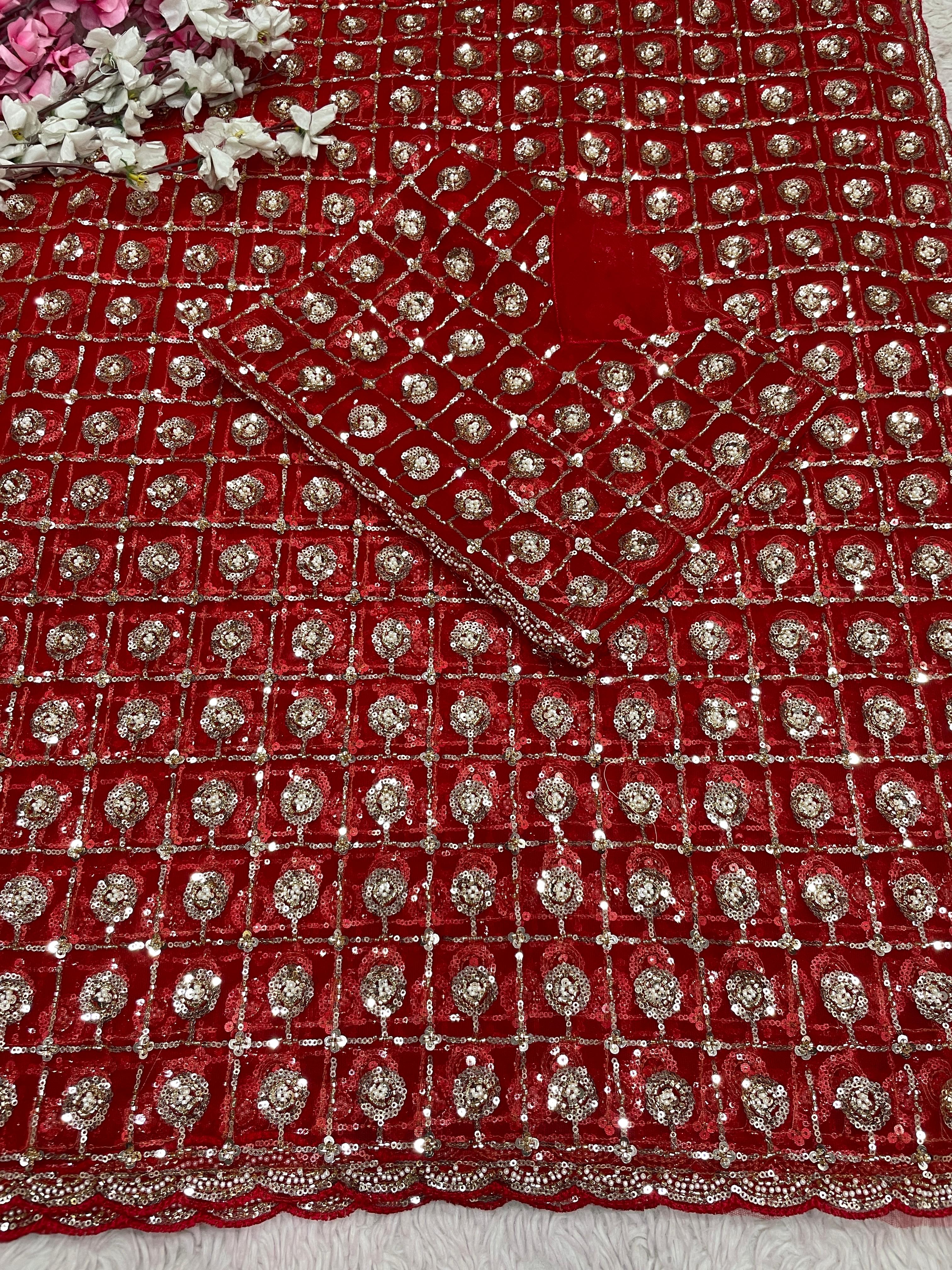 Betterfly Net With Brits Sequence Work Embroidered Saree