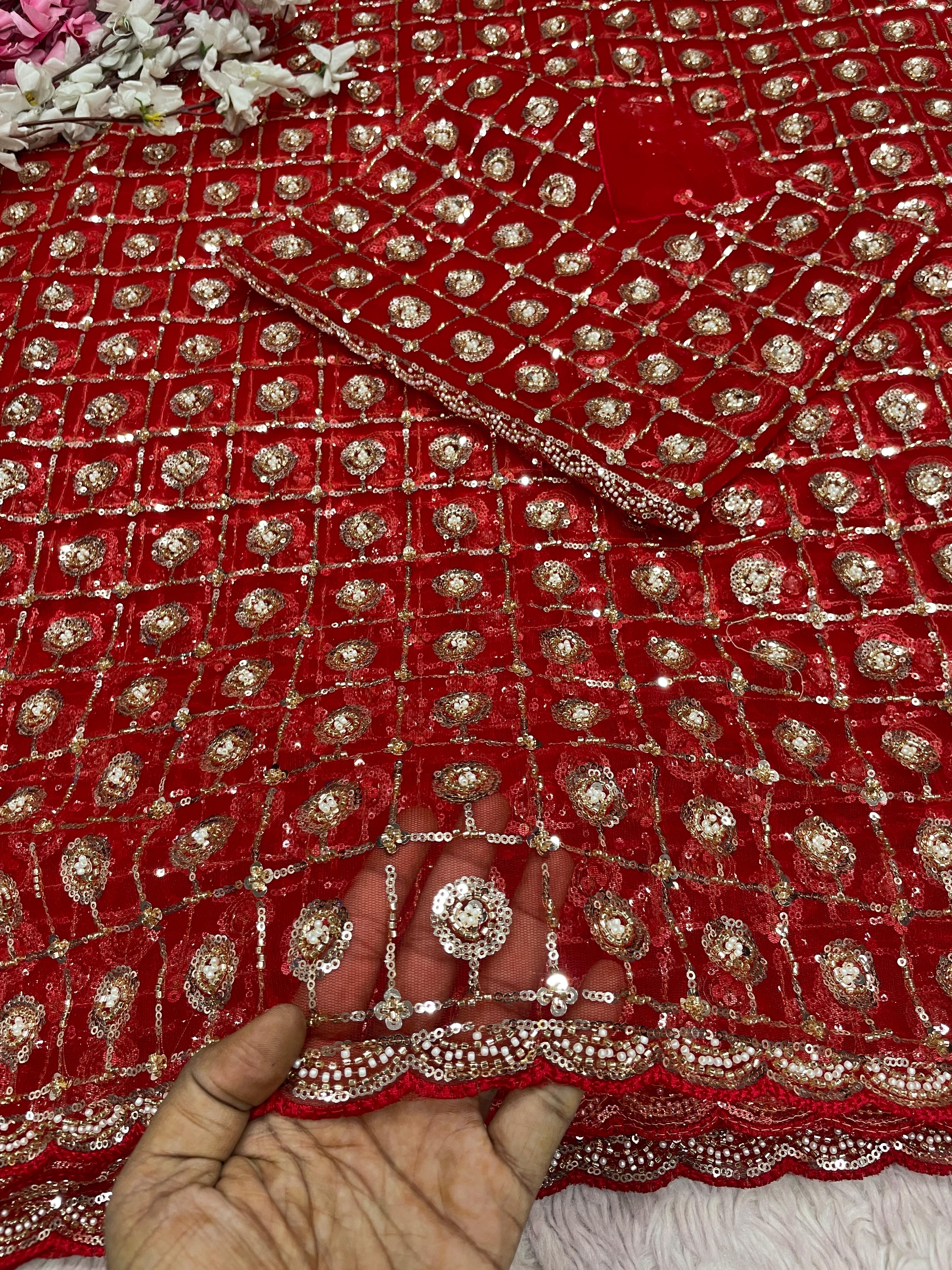 Betterfly Net With Brits Sequence Work Embroidered Saree