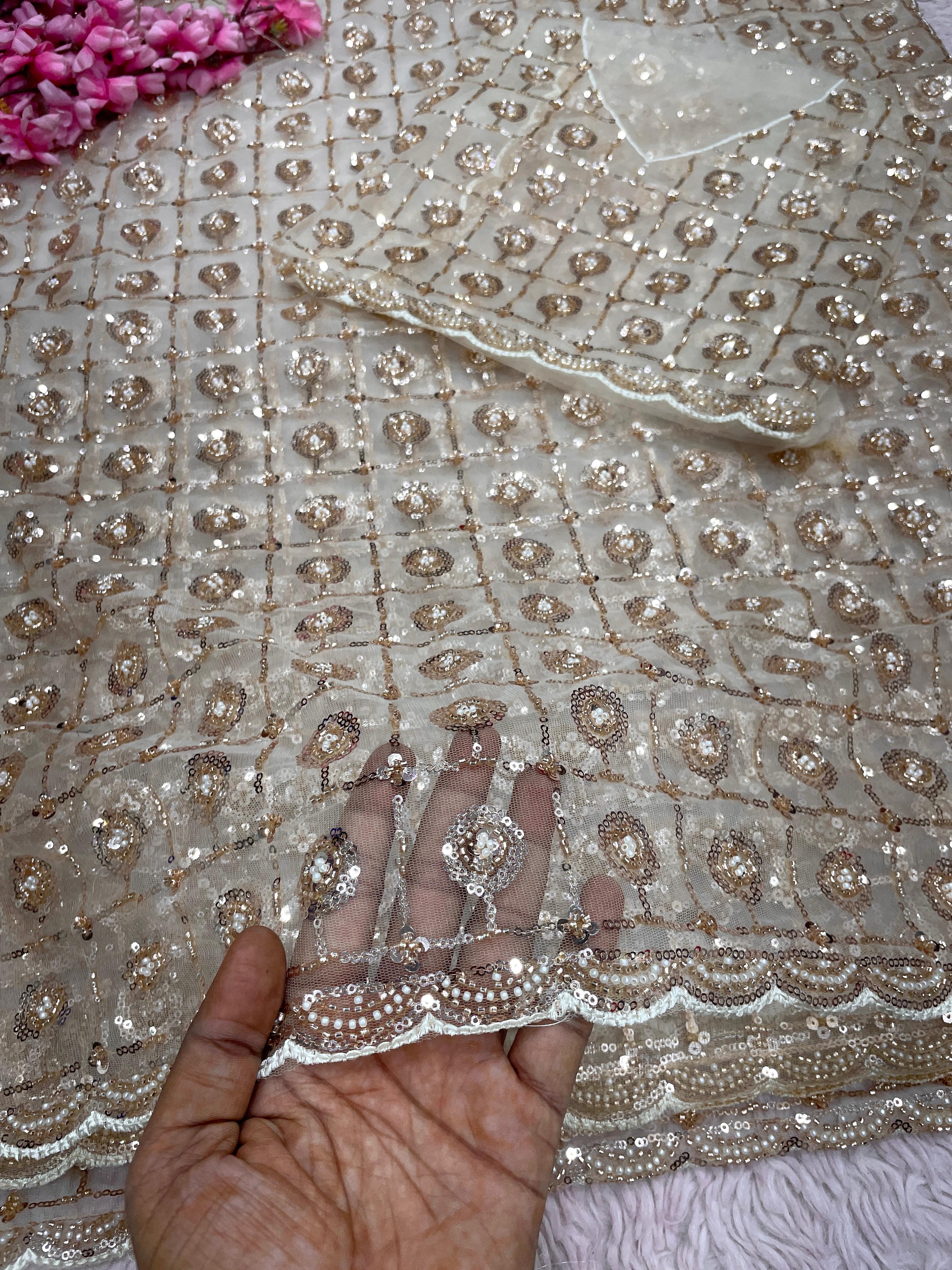 Betterfly Net With Brits Sequence Work Embroidered Saree