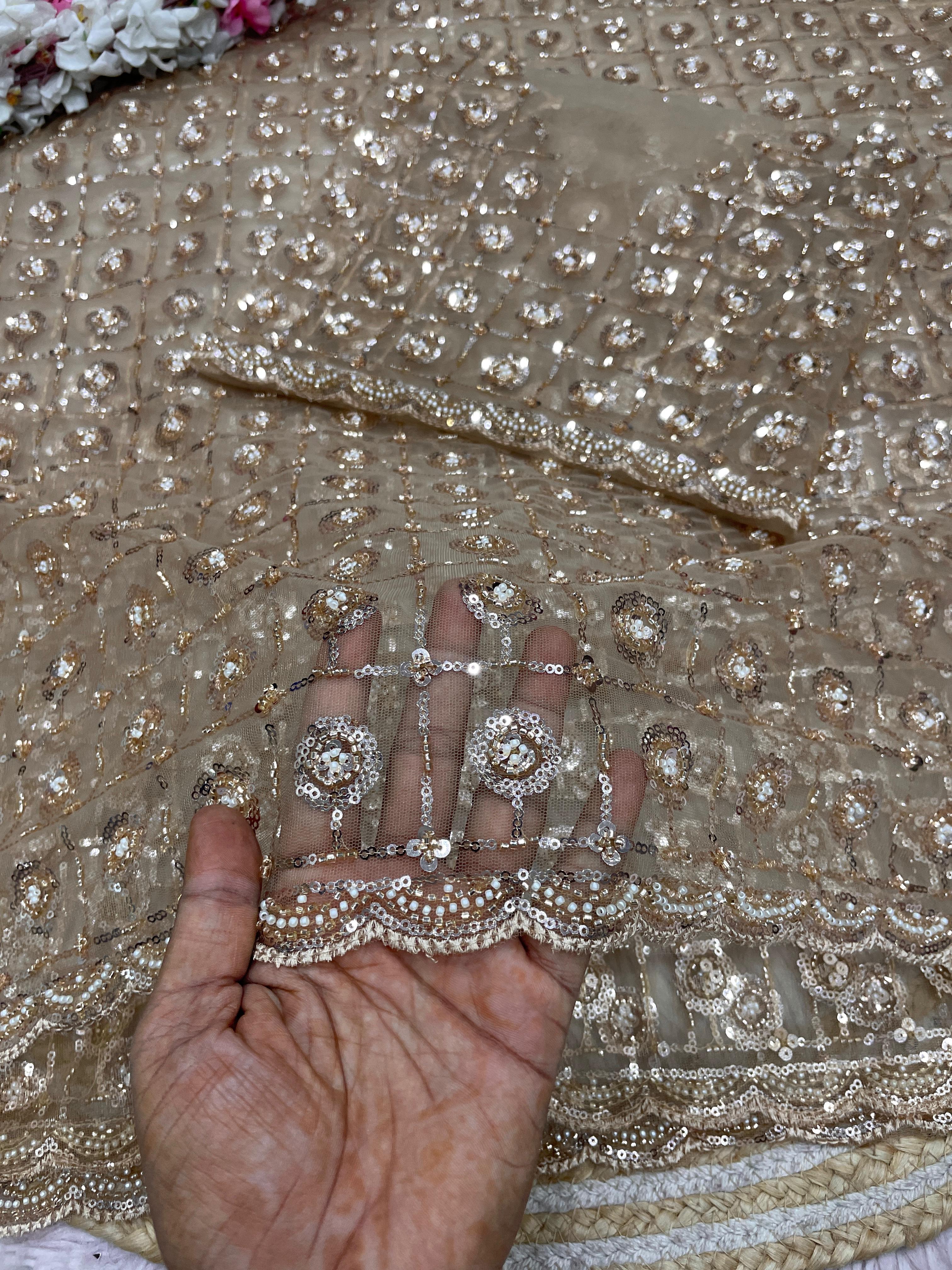 Betterfly Net With Brits Sequence Work Embroidered Saree