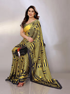 Abstract Print Crepe Silk Saree for Party Wear