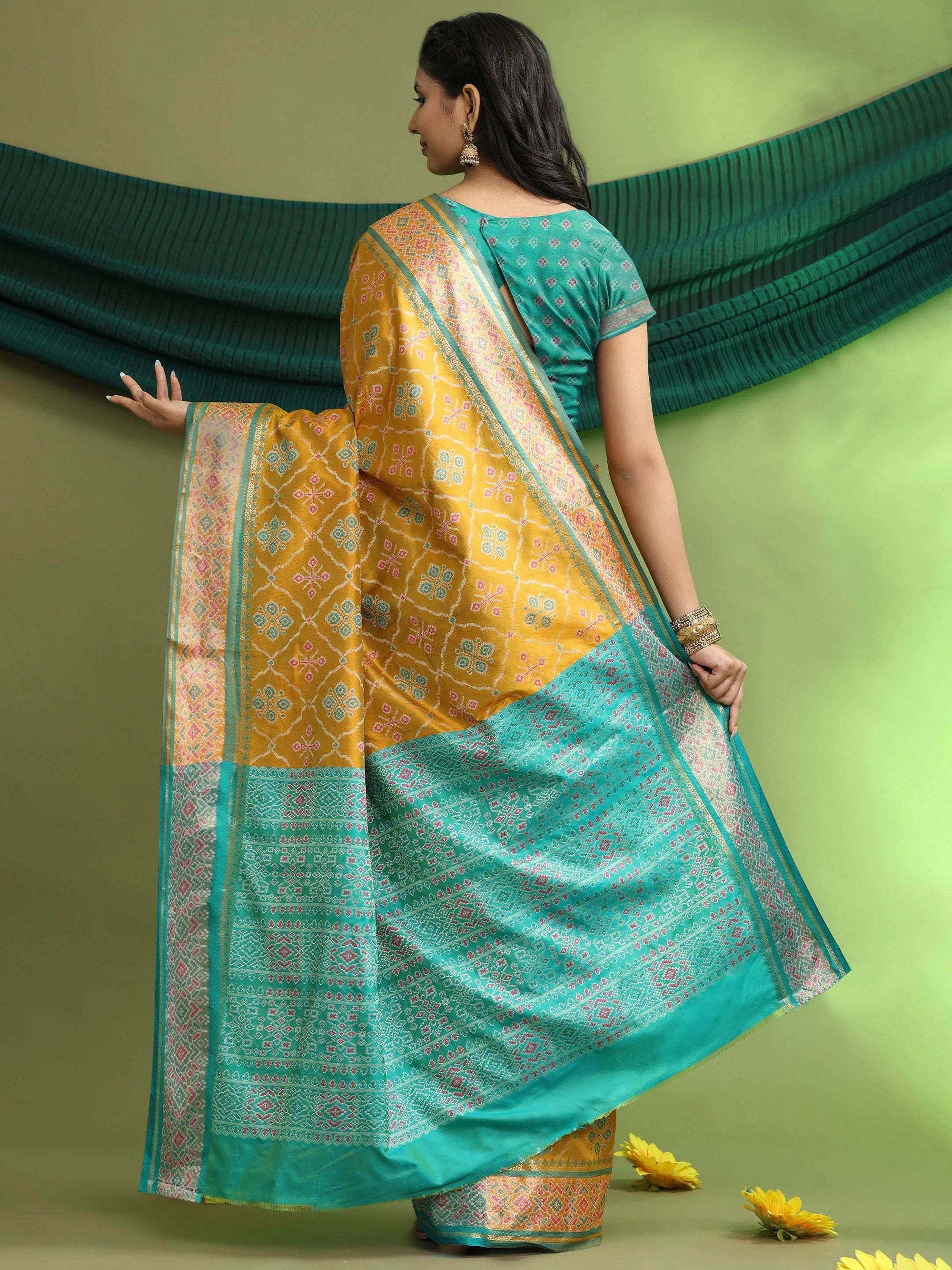 Woven Banarasi Patola Jacquard Pure Silk Saree