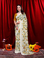 Ready-to-wear Floral Printed Georgette Saree
