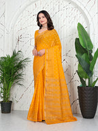 Banarasi Ready-to-Wear Jacquard Saree in Crepe Fabric