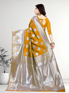Pionex Banarasi Softy Copper Zari Weaving Brocade Saree