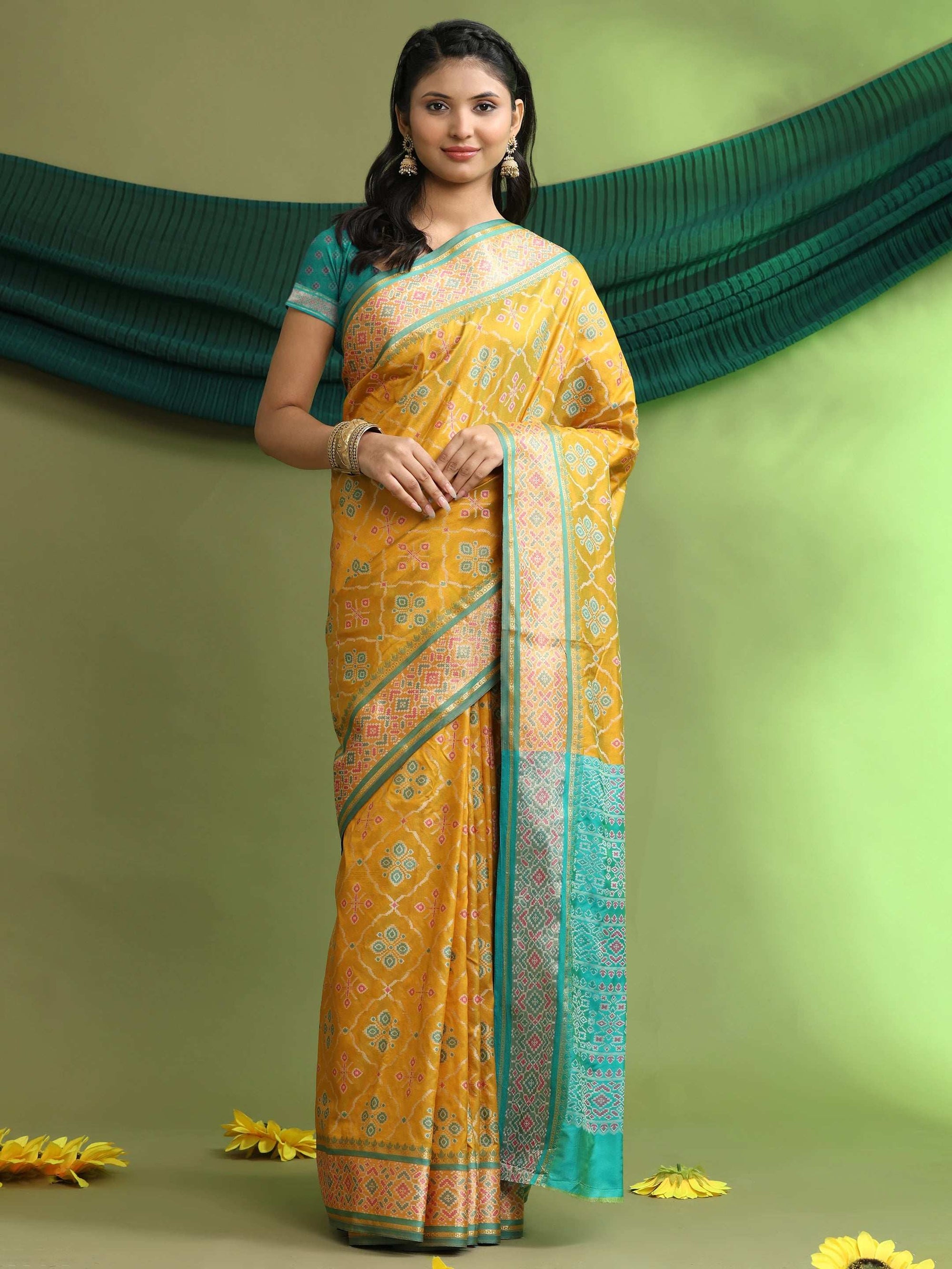 Woven Banarasi Patola Jacquard Pure Silk Saree