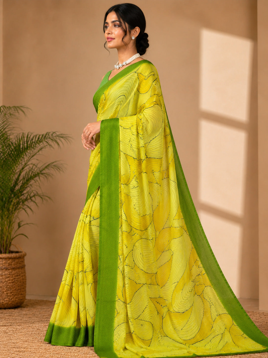Georgette Pre Stitched Ready To Wear Saree for Women