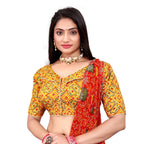 Cotton Soft Silk Bandhani Printed Blouse