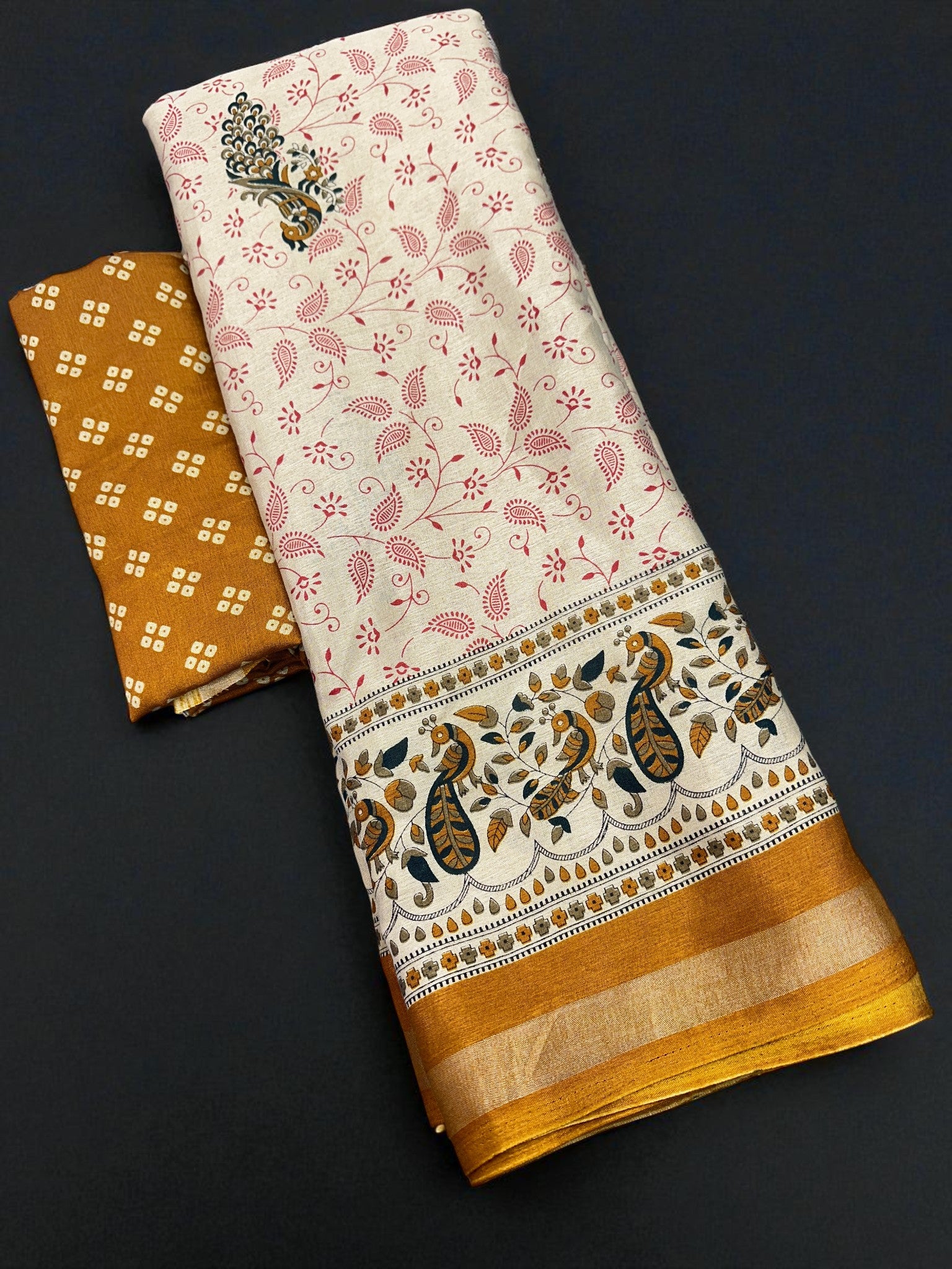 Pashmina Print  Pure Mulmul Cotton Saree