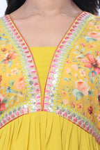 Georgette Embroidery With Sequence A line Kurta Set