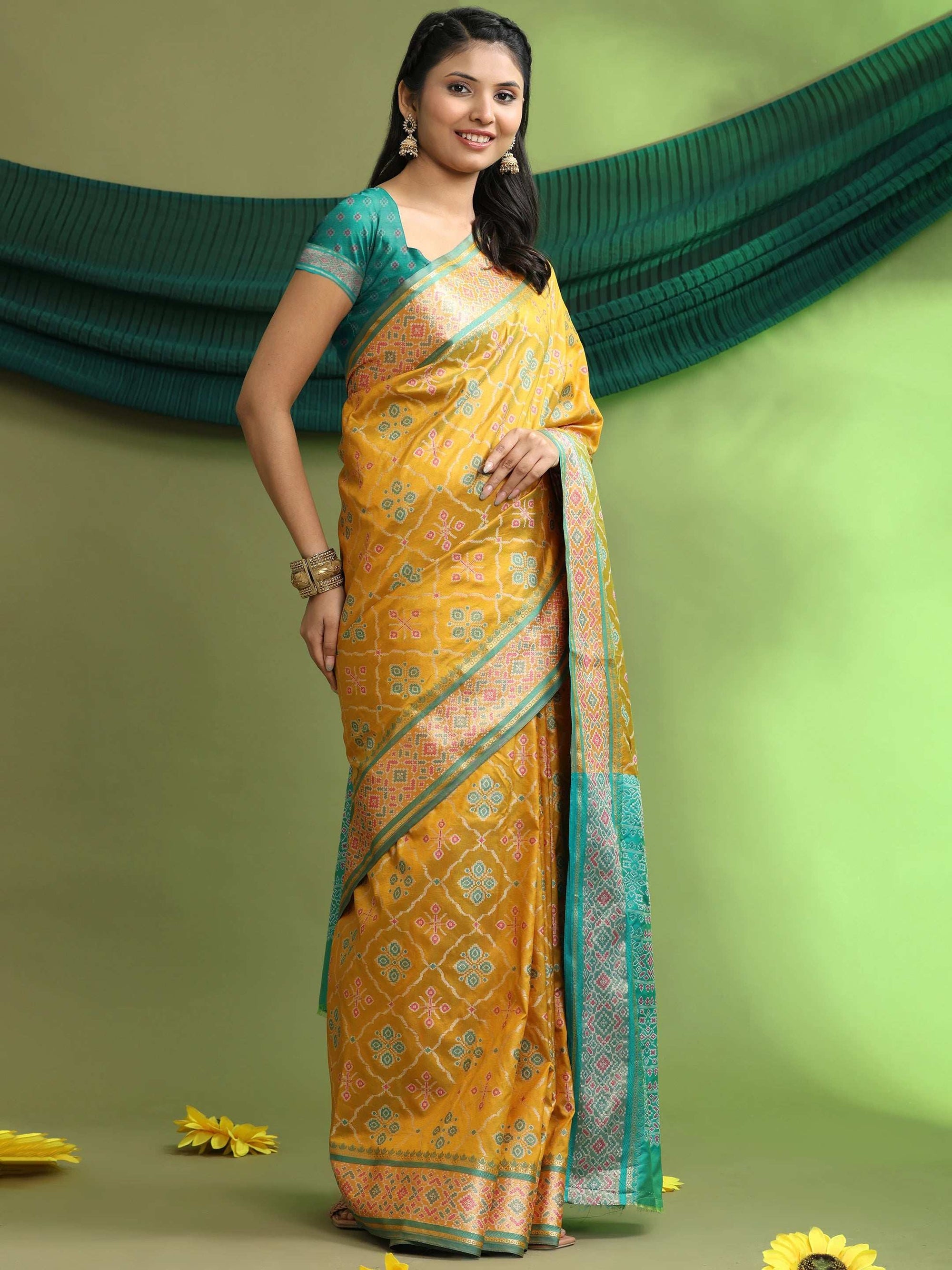 Woven Banarasi Patola Jacquard Pure Silk Saree