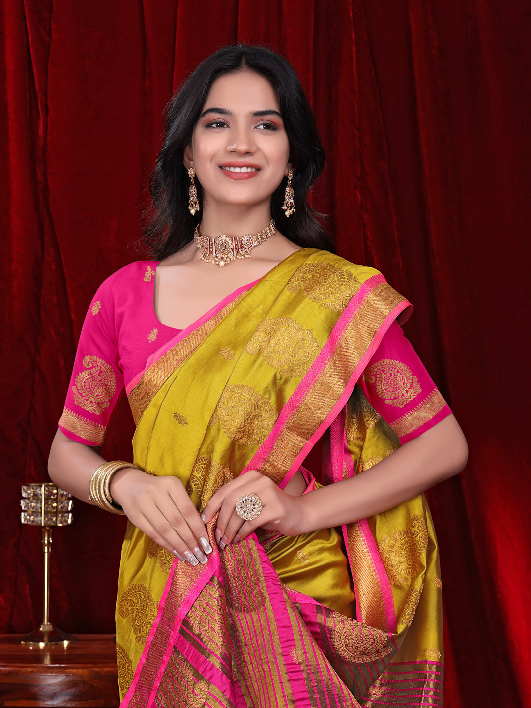 Ready to Wear Jacquard Pure Silk Saree