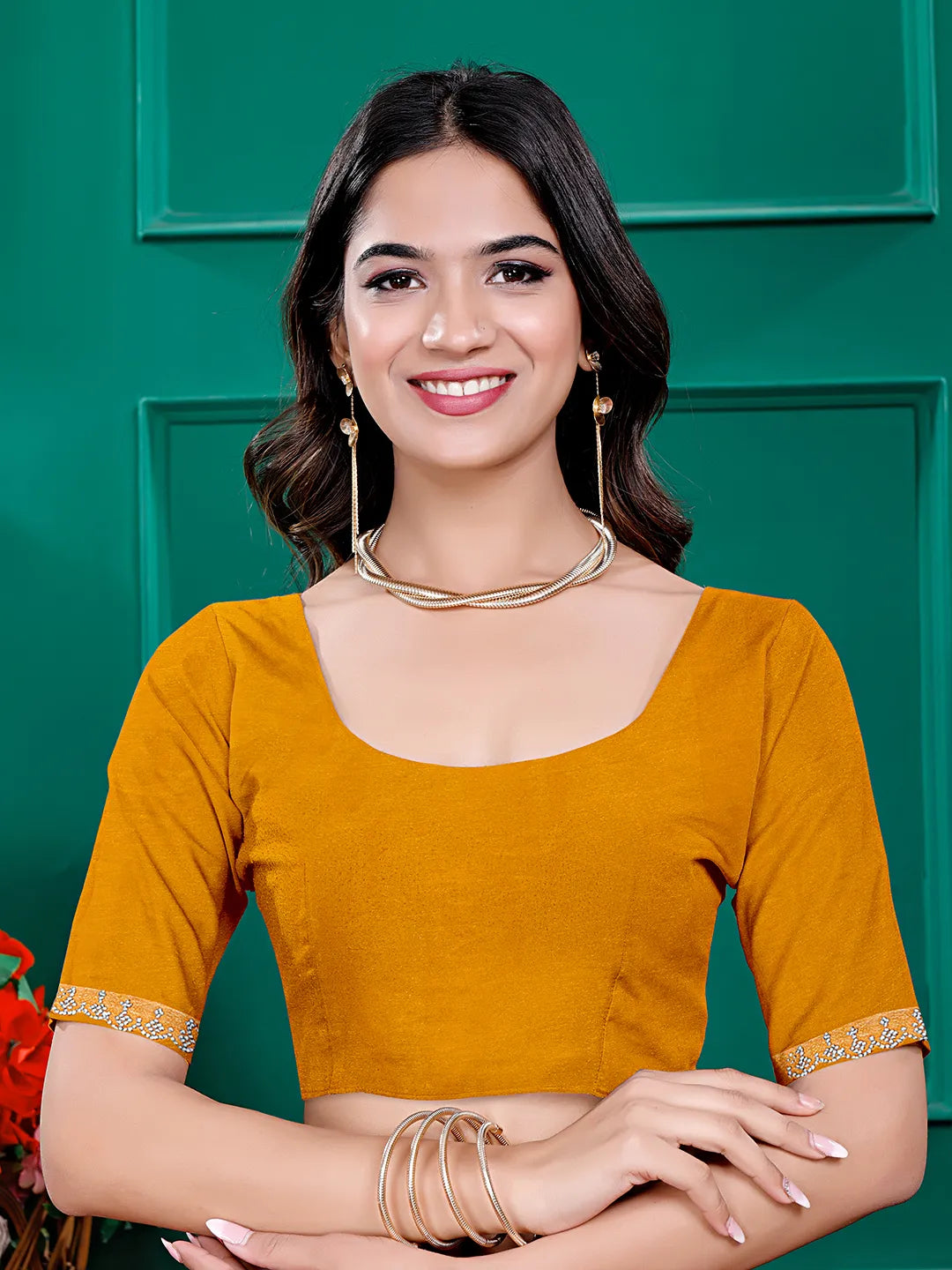 Chiffon Siroski Diamond Lace Work Saree