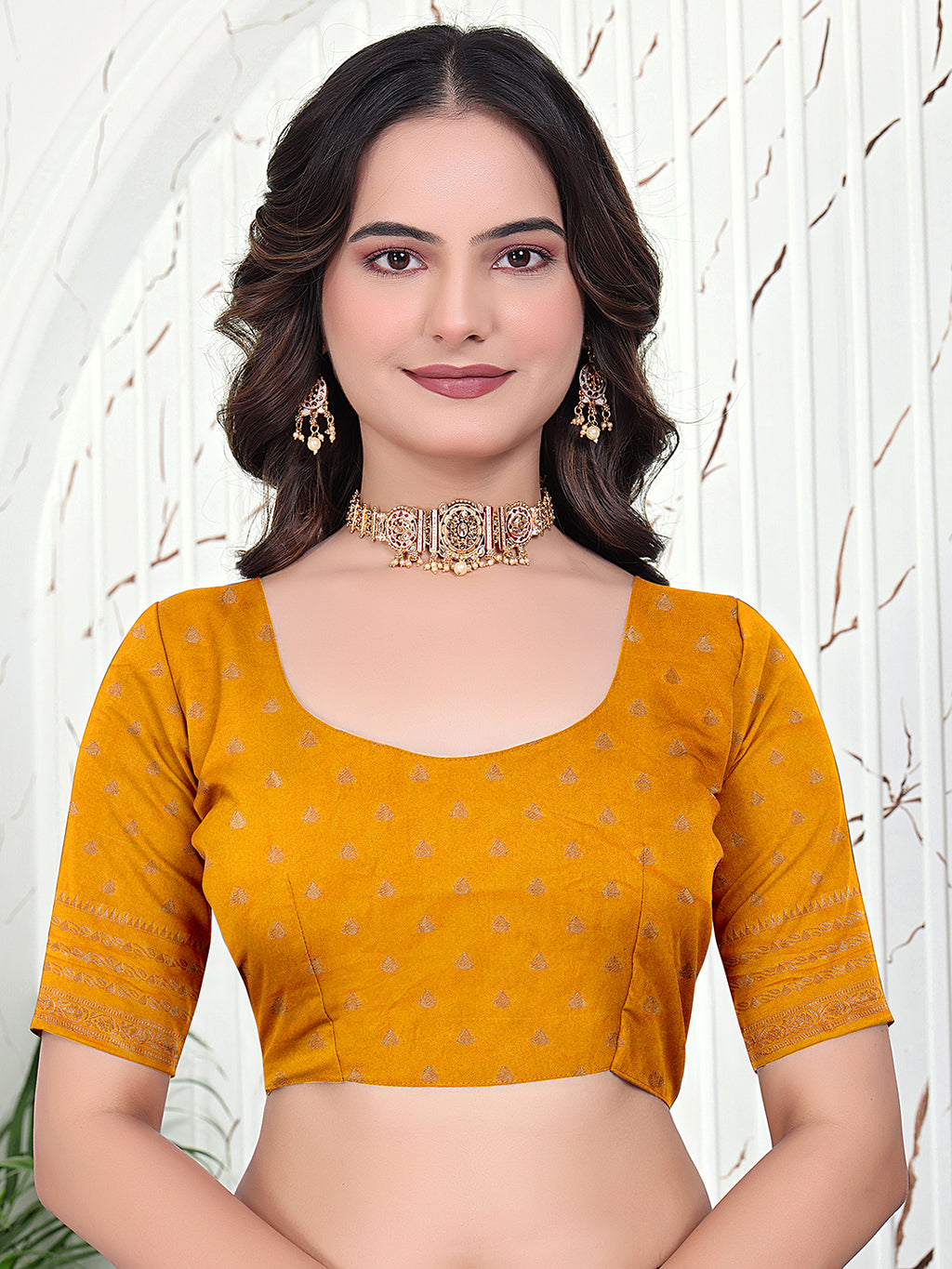 Banarasi Ready-to-Wear Jacquard Saree in Crepe Fabric