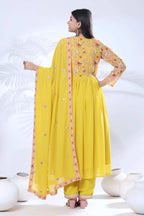 Georgette Embroidery With Sequence A line Kurta Set