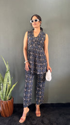 Printed V-Neck Co Ord Sets For Office Wear