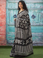 Jaipuri Mul Cotton Ready to Wear Saree for Women | Batik Floral Printed Pre-Draped Pre-Pleated Cotton Saree | Adjustable Waist 26–50 Inch