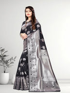 Pionex Banarasi Softy Copper Zari Weaving Brocade Saree