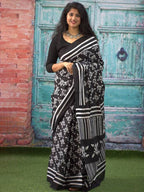 Jaipuri Mul Cotton Ready to Wear Saree for Women | Batik Floral Printed Pre-Draped Pre-Pleated Cotton Saree | Adjustable Waist 26–50 Inch