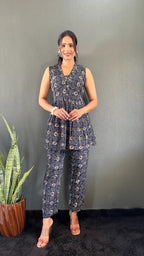 Printed V-Neck Co Ord Sets For Office Wear