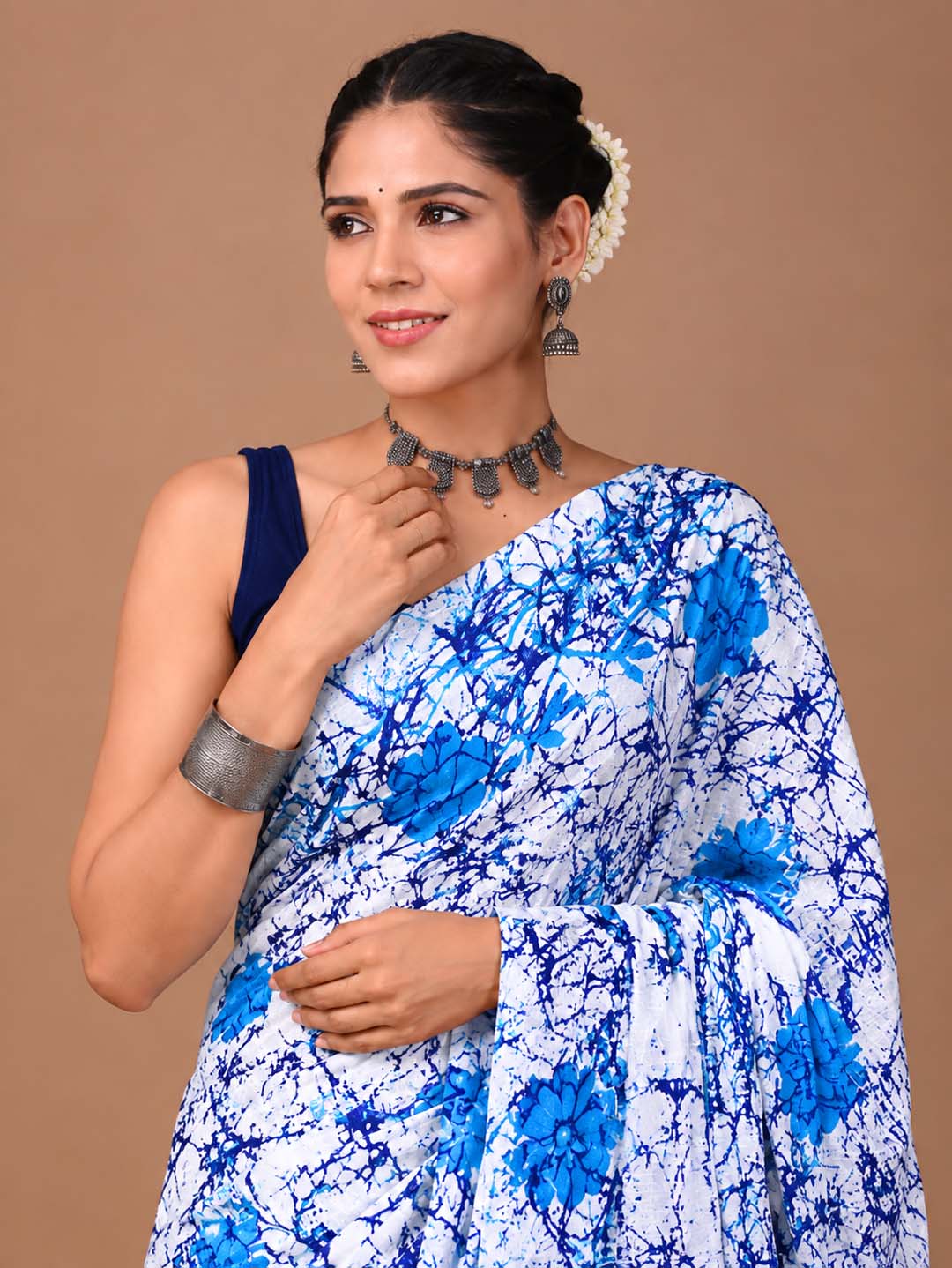 Mul Cotton Floral Printed Daily Wear Saree