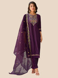 Rayon Cotton Silk 3-Piece Suit Set - Pionex Fab