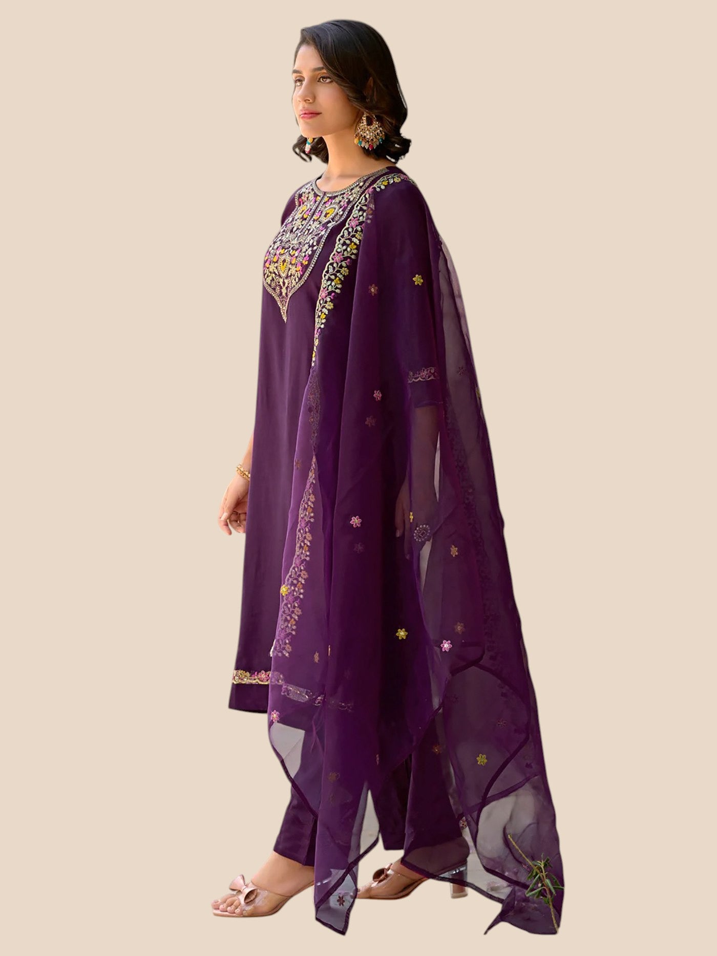 Rayon Cotton Silk 3-Piece Suit Set