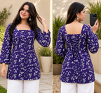 Women Printed Pure Cotton Bell Sleeve Tunic