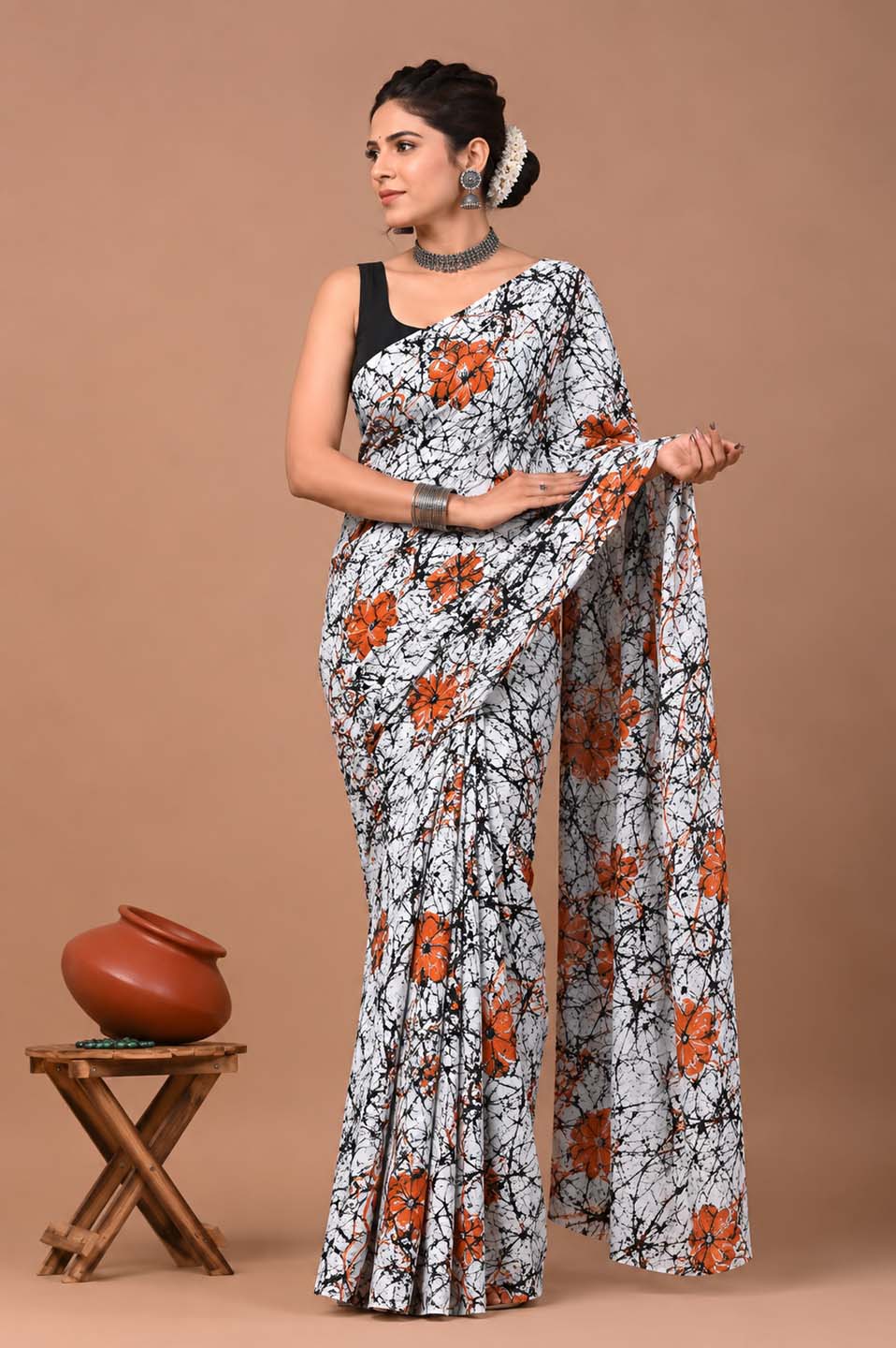 Mul Cotton Floral Printed Daily Wear Saree