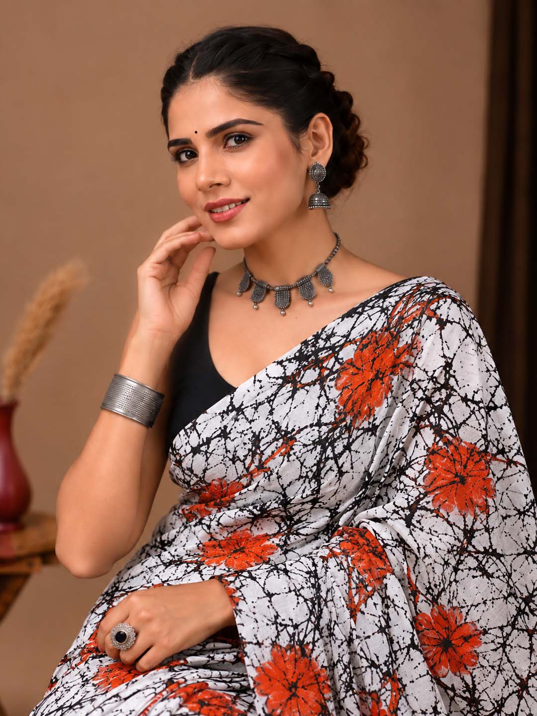 Mul Cotton Floral Printed Daily Wear Saree