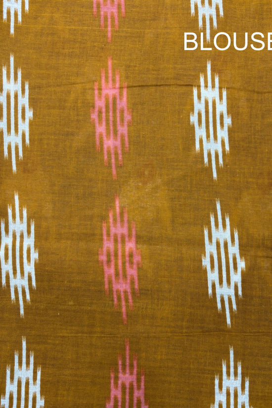 Mulmul Cotton Ikkat Print Saree