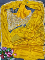 Stylish Embroidered Sequin work Ready-to-Wear Saree