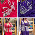 Ready-to-Wear Saree with Embroidered Sequin Jacket and Belt
