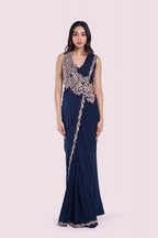 Stylish Embroidered Sequin work Ready-to-Wear Saree