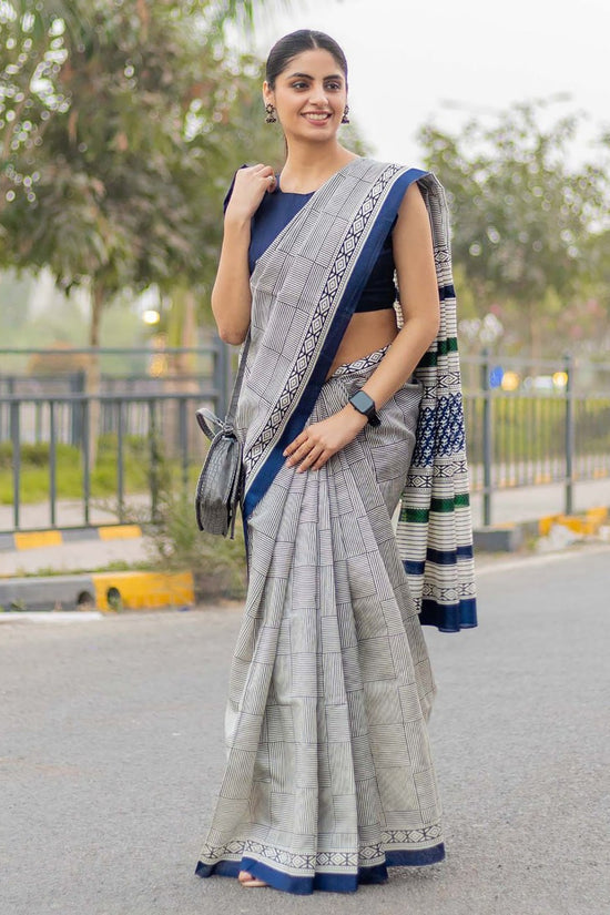 Printed  Mulmul Cotton Saree for Woman