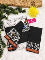 Elegance Mulmul Cotton Zari Border Printed Saree