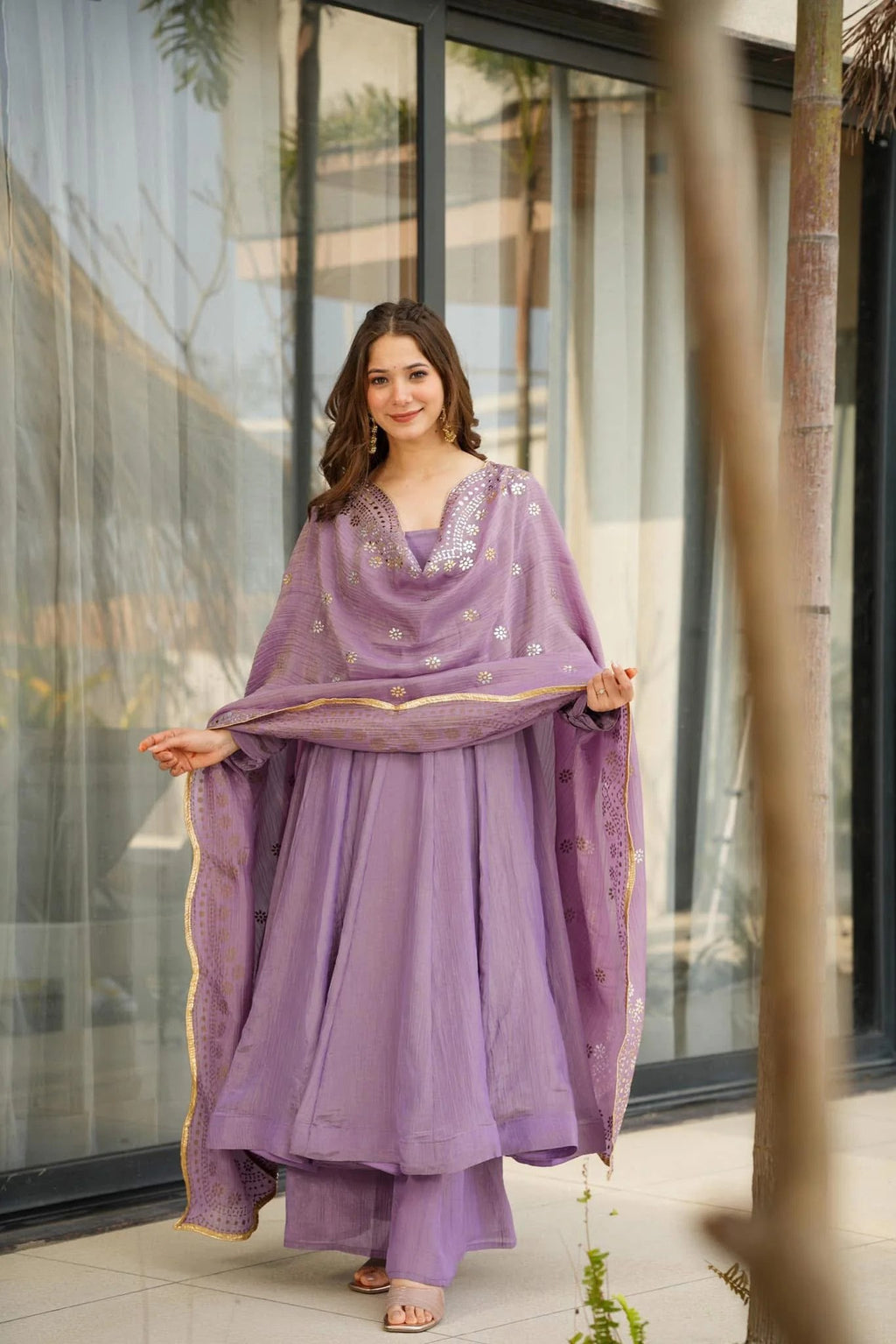 Vichitra Silk Women's Embroidered Kurta Set with Dupatta