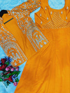 Royal Embroidered Gown & Jacket Set | Ready to Wear Festive Gown