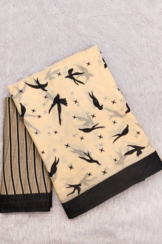 Mulmul Cotton Jaipur Block Print Saree