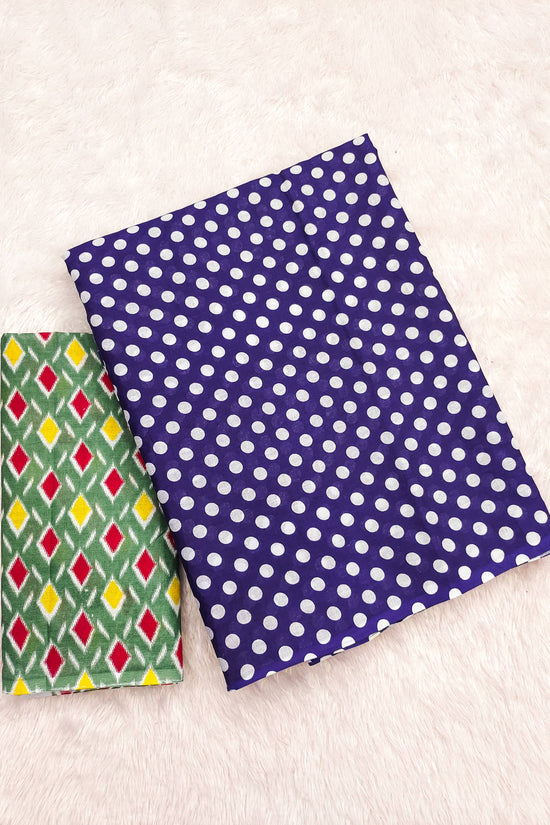 Polka Dot Printed Mulmul Cotton Saree for Woman