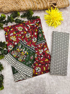 Mulmul Cotton Kalamkari Hand Block Print Saree