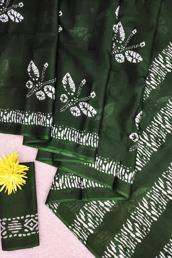Printed Block Pattern Mulmul Cotton Saree