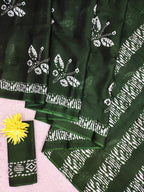 Printed Block Pattern Mulmul Cotton Saree
