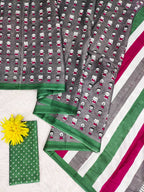 Block Print Mulmul Cotton Printed Saree