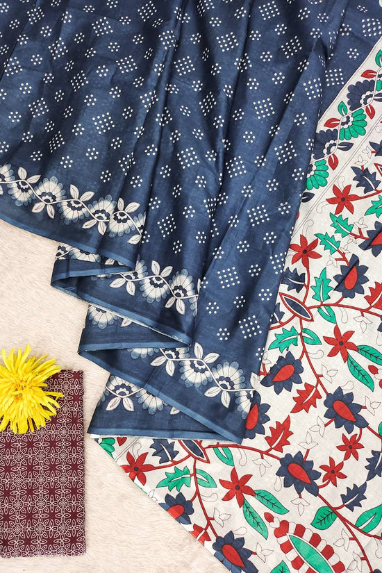 Mulmul Cotton Chunari Hand Block Print Saree