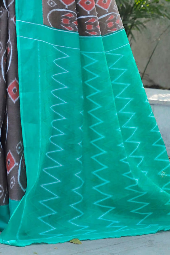 Abstract Mulmul Cotton Printed Saree