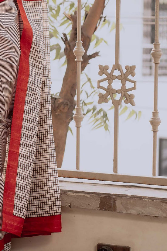 Mulmul Cotton Block Printed Saree