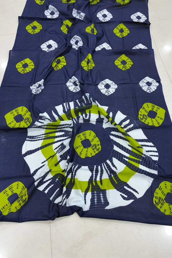 Mulmul Cotton Tie-dye Printed Saree
